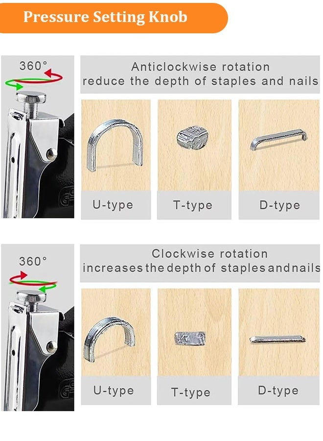 YIM-VIBEHAUS Staple Gun, Heavy Duty 4 in 1 Manual Hand Staplers with Stapler Remover and 800Pcs Staples, Nail Gun for Wood Furniture Woodworking Sofa Seat Cover Repair - Image 4